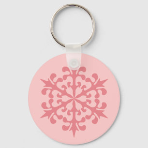 Chaveiro Floco de Neve Rosa