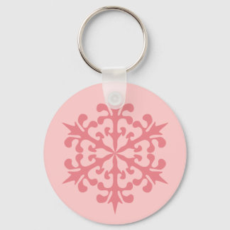 Chaveiro Floco de Neve Rosa