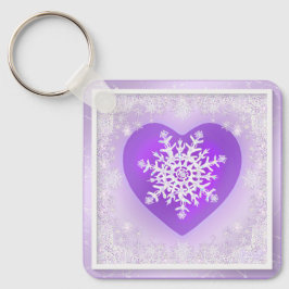 Chaveiro Floco de neve roxo