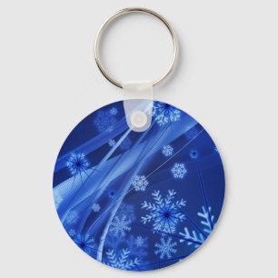 Chaveiro Flocos de neve azuis