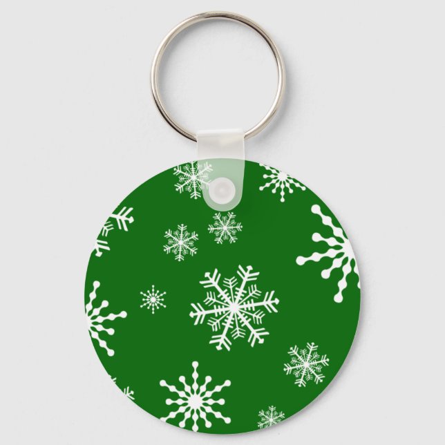 Chaveiro Flocos de neve de feriado (Frente)