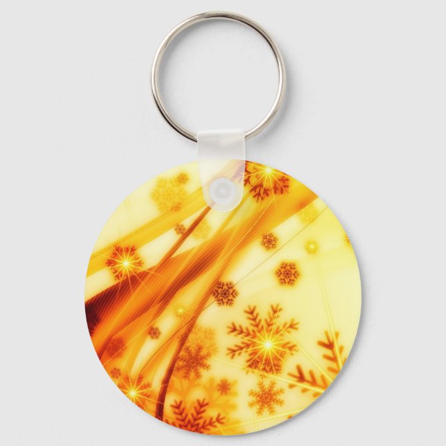 Chaveiro Flocos de neve de Natal ouro (Frente)