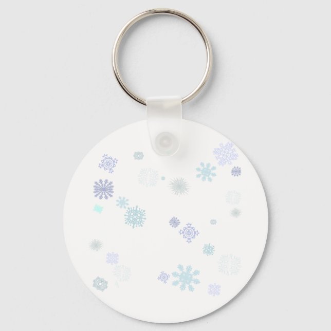 Chaveiro Flocos de neve pálidos (Frente)
