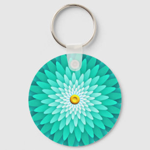 Chaveiro Flor Azul Mandala-68566