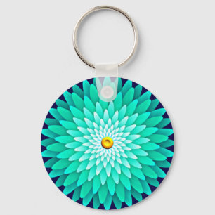 Chaveiro Flor Azul Mandala-68566
