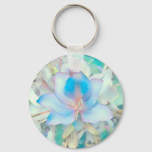 Chaveiro Flor Azul Pastel