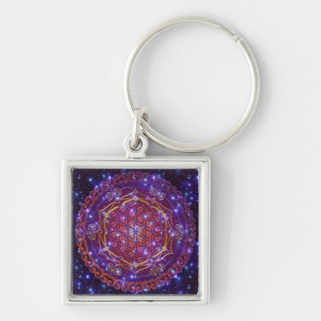 Chaveiro FLOR DA VIDA/Blume des Lebens Ornament I Square (Frente)