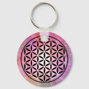 Chaveiro FLOR DA VIDA - Símbolo de Geometria Sagrado cheio