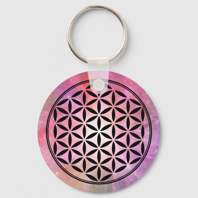 Chaveiro FLOR DA VIDA - Símbolo de Geometria Sagrado cheio  (Frente)