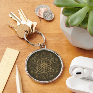 Chaveiro Flor Da Vida - Vintage Ornament Mandala 2