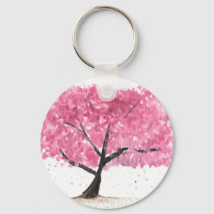 Chaveiro Flor de cereja rosa