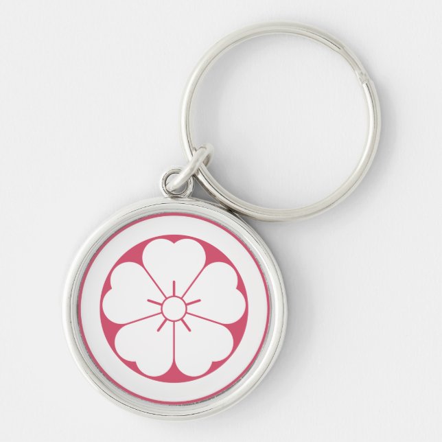 Chaveiro Flor de cerejeira em círculo (Frente)
