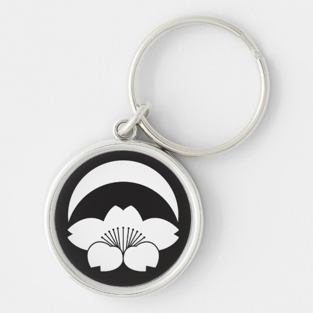 Chaveiro Flor de cerejeira sob a lua crescente (Frente)