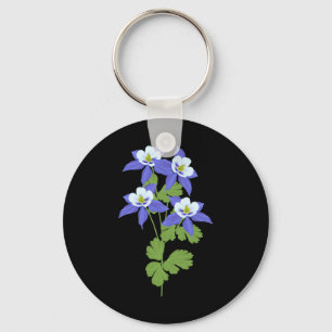 Chaveiro Flor de Columbine do Colorado Flor Silvestre Natur