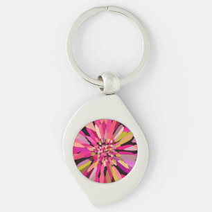 Chaveiro Flor de Confetti Rosa