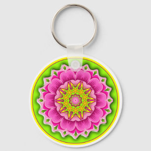 Chaveiro Flor de festa redonda
