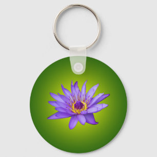 Chaveiro Flor de Lírio Aquático Roxo do Lago