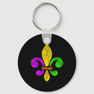 Chaveiro Flor De Lis Carnaval Engraçado Topo Nova Orleans M