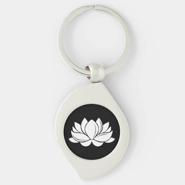 Chaveiro Flor de Lotus Branco (Frente)
