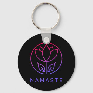 Chaveiro Flor de Lótus de Meditação Yoga Namaste