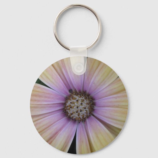 Chaveiro Flor de margarida amarela e púrpura (Frente)