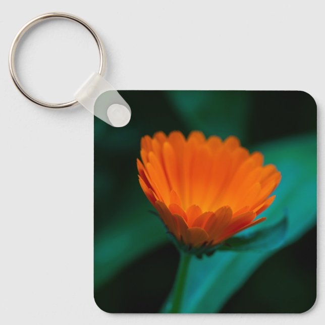 Chaveiro Flor de margarida laranja (Frente)