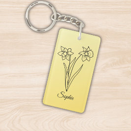 Chaveiro Flor de Nascimento Simples Personalizado em Marcha