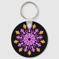 Flor de néon rosa e laranja