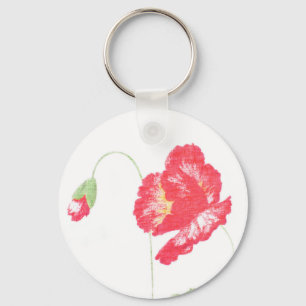 Chaveiro flor de papoila selvagem