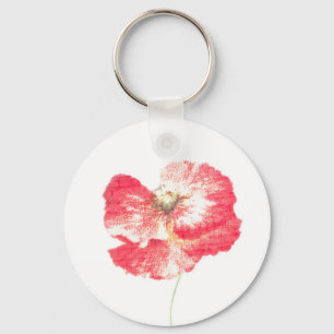 Chaveiro flor de papoila selvagem