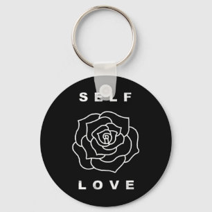 Chaveiro Flor de Rosa do Amor Próprio Yoga Saudável Feliz P