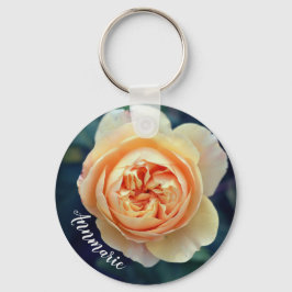 Chaveiro Flor de Rosa do Peachy Orange Garden Personalizada
