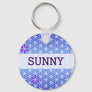 Chaveiro Flor de Vida - Prenda sem soldadura - azul