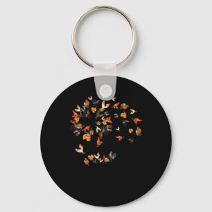 Chaveiro Flor Dente de Leão Frango Floral Galinhas Agricult