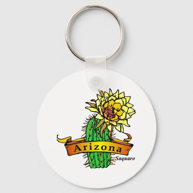 Chaveiro Flor do Estado da arizona - Saguaro (Frente)