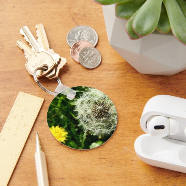 Chaveiro Flor e cabeça de semente de Dandelion (Mesa)