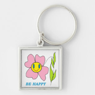 CHAVEIRO FLOR "ESTEJA FELIZ"