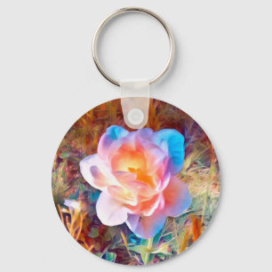 Chaveiro Flor Estilizada Colorida