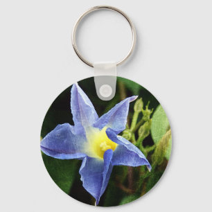 Chaveiro Flor Glória da Manhã Azul