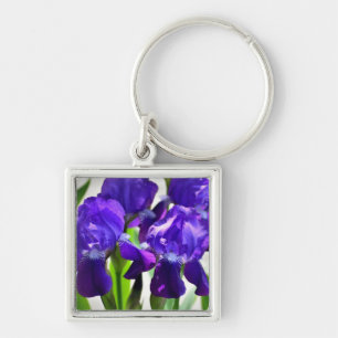 Chaveiro Flor Iris Roxo