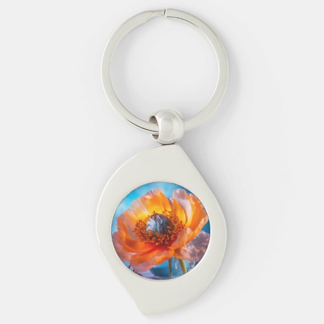 Chaveiro Flor Laranja (Frente)