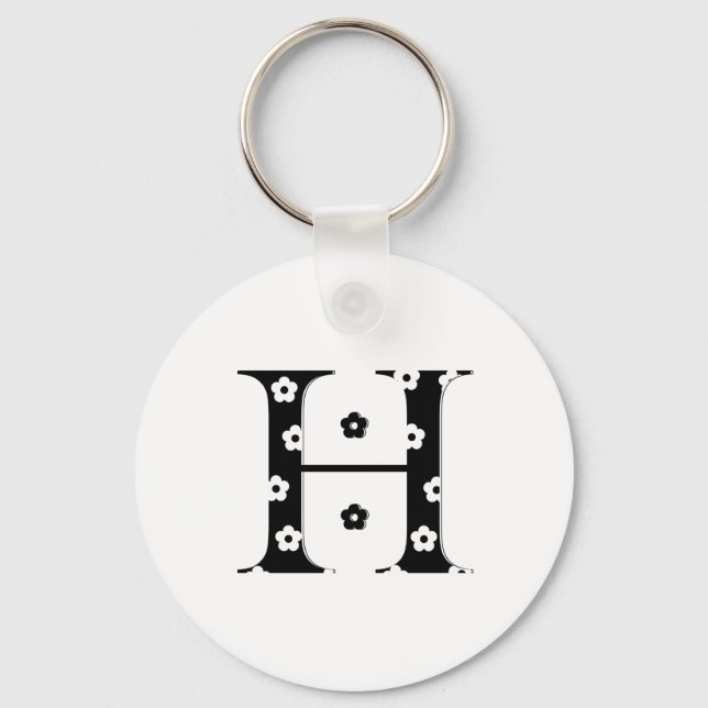 Chaveiro Flor - Letra H Padrão (Frente)