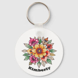 Chaveiro Flor multicolor