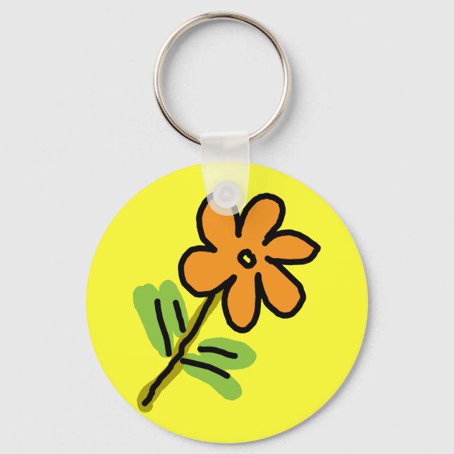 Chaveiro Flor - Pintura infantil (Frente)