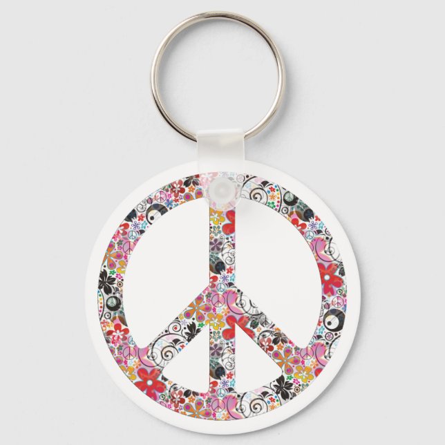 Chaveiro Flor Power Peace I (Frente)
