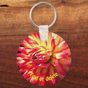 Chaveiro Flor Red Dahlia Vibrante Personalizada