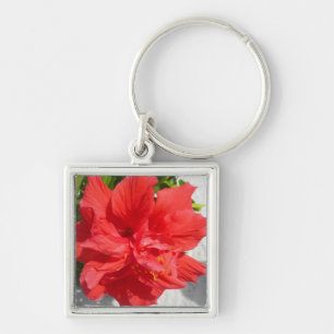 Chaveiro Flor Red Double Hibiscus