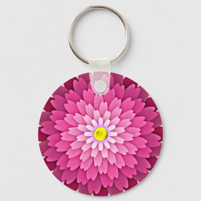 Chaveiro Flor rosa-64655 (Frente)