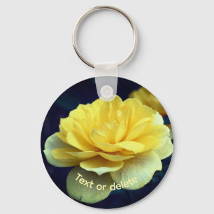 Chaveiro Flor Rosa Amarelo Personalizado