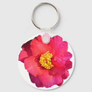 Chaveiro flor rosa da camellia